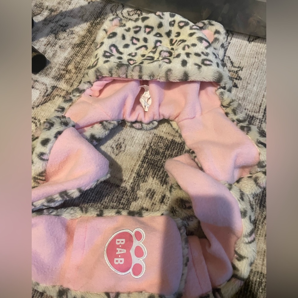 Build a bear girls leopard cat winter hat-girls teen